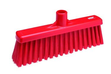 H/D Lobby Broom Medium Bristle Red
